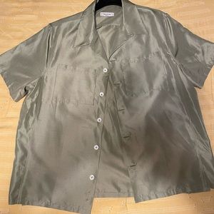 Men’s Valentino Taffeta Bowling Shirt